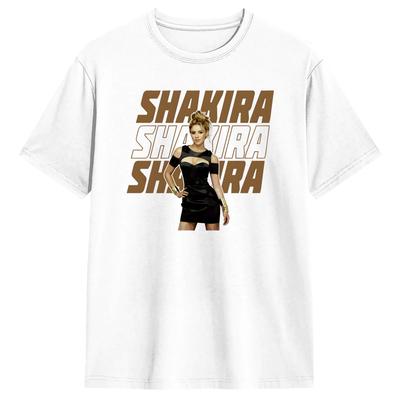 Shakiras TShirt Unisexs Funny T Shirts Beach Crew Neck Trendy Cool Tees Printed Oversize Clothes