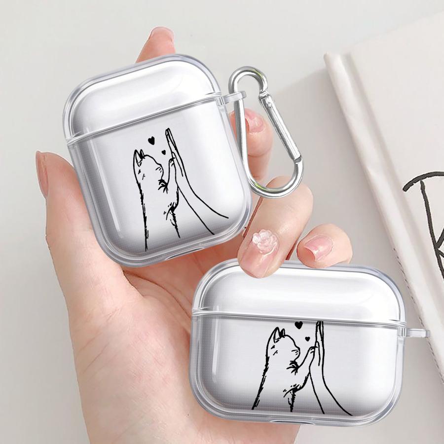 Case For Airpods Pro3 2 1 3 4 Pro Pro2 Clear Earphone Cases Cover Cute Cat Dog