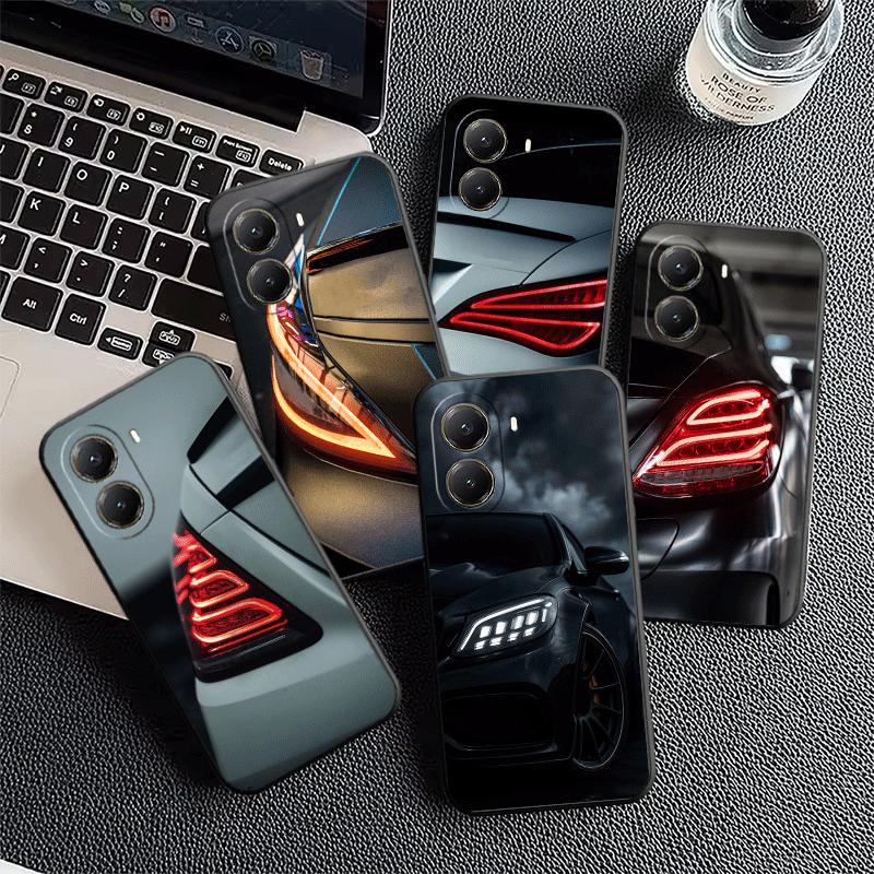 Sports Car Cool Taillight Soft Phone Case for Xiaomi Poco X5 X6 X7 X8 Pro Max X3 F7 F8 Ultra M8 M7 M6 M5 Redmi 15 15C 14C 13C 12