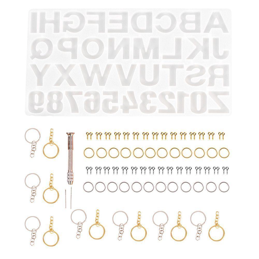Tools Craft Handmade Kits Alphabet Letter Resin Molds Silica Gel Mould Silicone Crystal Drop Glue