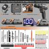 Cordless Brushless Impact Drill: Multifunctional Electric Screwdriver & Pistol Hand Drill for Household Use.