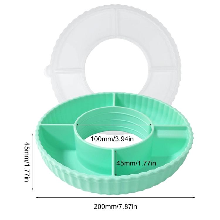 Spill proof Snacks Plate with Cover Practical Snacks Storage Container Cup Plate