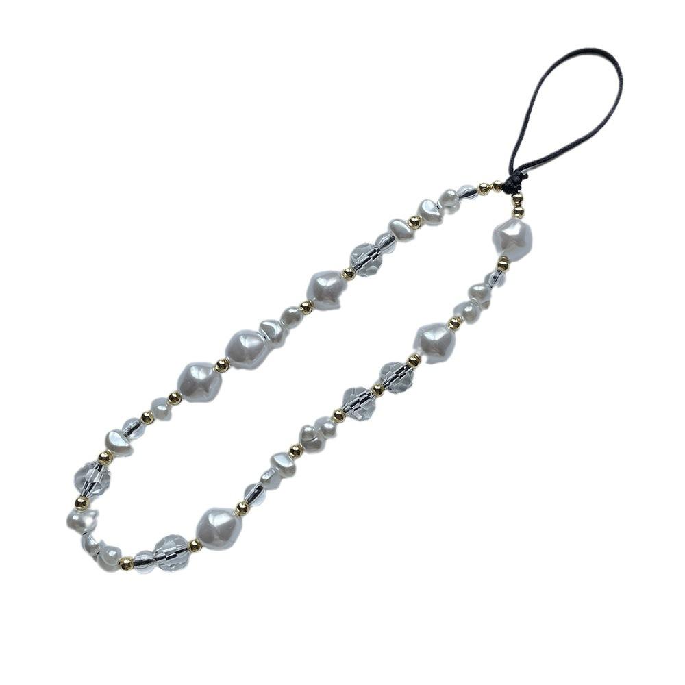 Wrist Short Special-shaped Imitation Pearl Fashion Commuter Mobile Phone Chain Hanging Jewelry Men's and Women's Pendant Rope