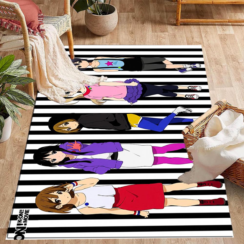 Anime Characters Pose Carpet Suitable for Entryway Study Room Outdoor Dining Room Antislip Carpet Anime Office Decor Best for Christmas
