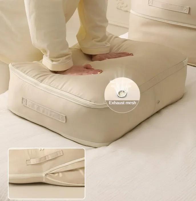 Large Compression Bag Quilt Clothes Closet Cabinet Organizer Storagepouch Ultra Space Saving Self Compression Organizer