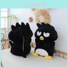 Cartoon Cooler Schwarzer Pinguin Plüschtier mit ultraweichem kurzem Fell für Kinder und Jugendliche