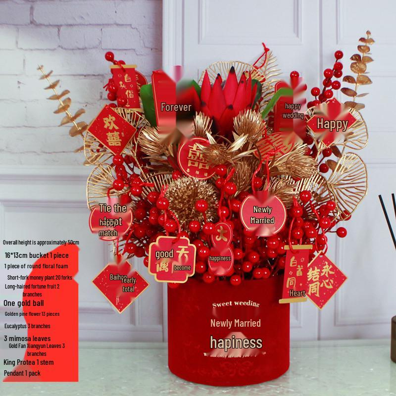 Fortune Flower Bucket: Home & Wedding Décor, Housewarming & Newlywed Gift