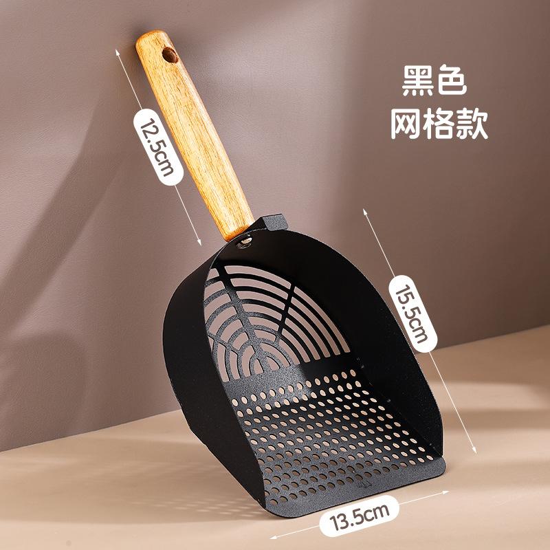 Stainless steel cat litter shovel tofu cat litter mixed cat litter shovel fine hole metal large mineral sand shovel feces artifact pet