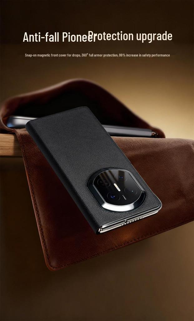 Qiali Huawei Mate X7 Sběratelská edice Originální kožené výklopné pouzdro
