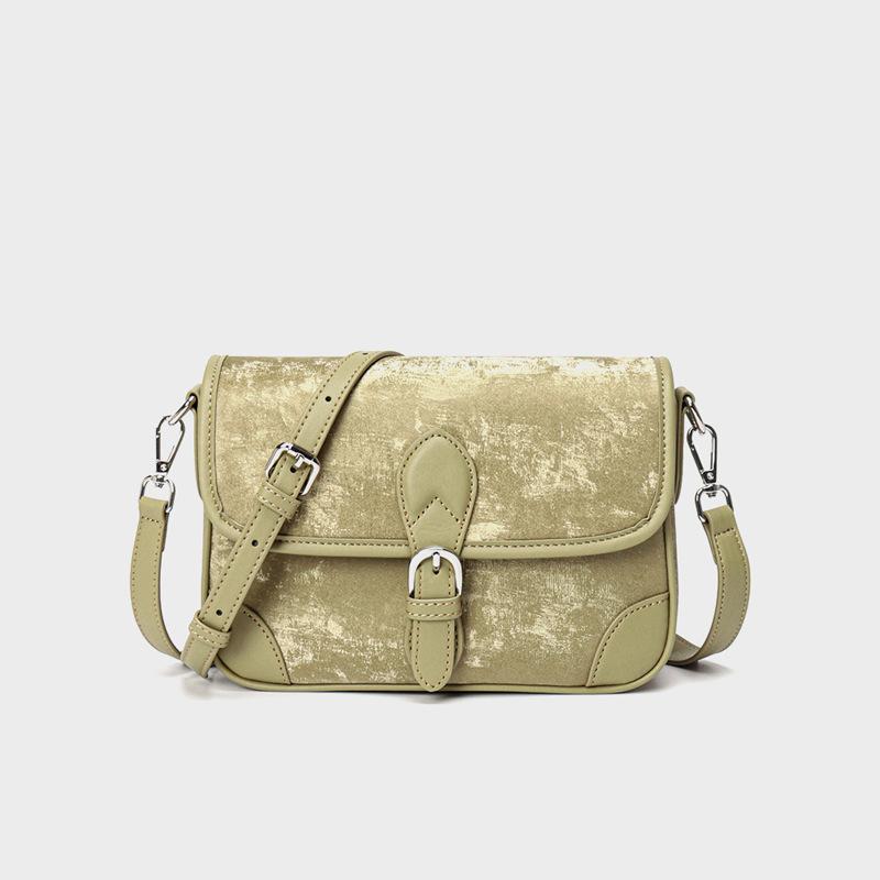 High-end small bag women's new trendy fashion niche messenger bag retro small square bag simple and fashionable