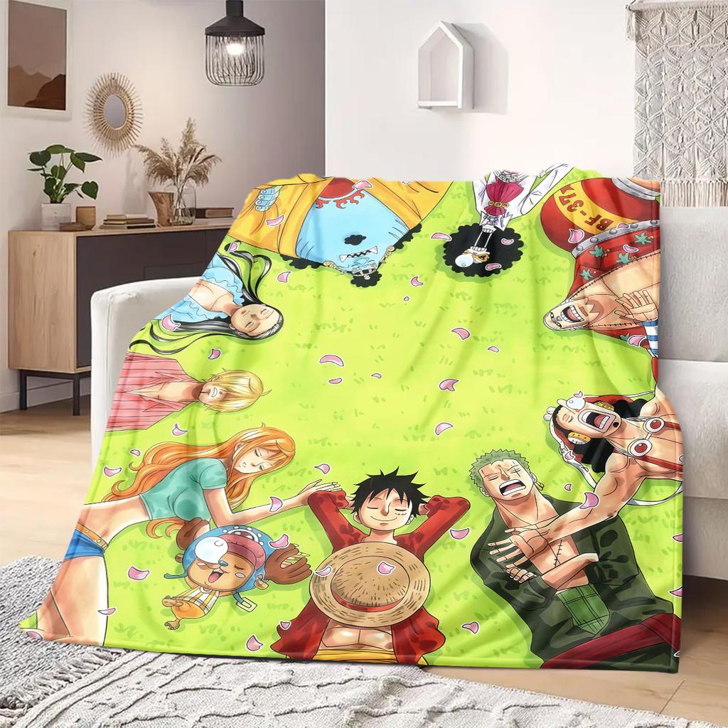 ONE PIECE Anime Print Blanket Warm Comfortable Flannel Blanket Suitable for Bedrooms,Sofas, Beds,Chairs,Travel -QIAO87