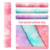 Zabawka dla kota interaktywna zabawka z kocimiętką gradientowy kolor pluszowy kot zabawka odporna na ugryzienia miękka zabawka do żucia dla kota artykuły dla zwierząt