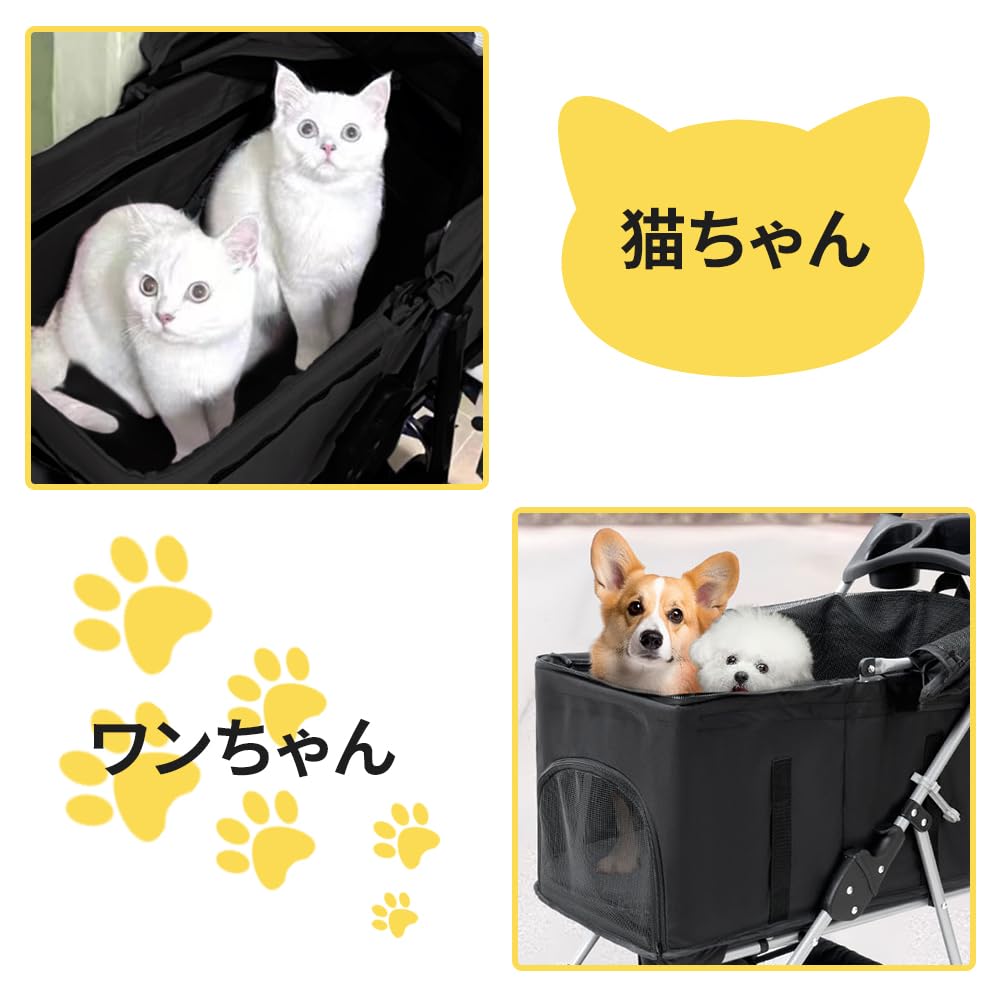 ZOOBLY Pet Separate Pet Small Load Capacity Front Wheels Rotate Rear Wheel Brake Dog Cart Carrying For Nursing Going Traveling Cart, Type,