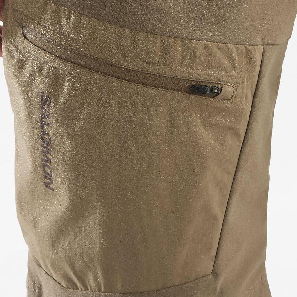 Salomon Outerpath Waterproof Breathable Soft Casual Shorts Men shorts Brown C24817