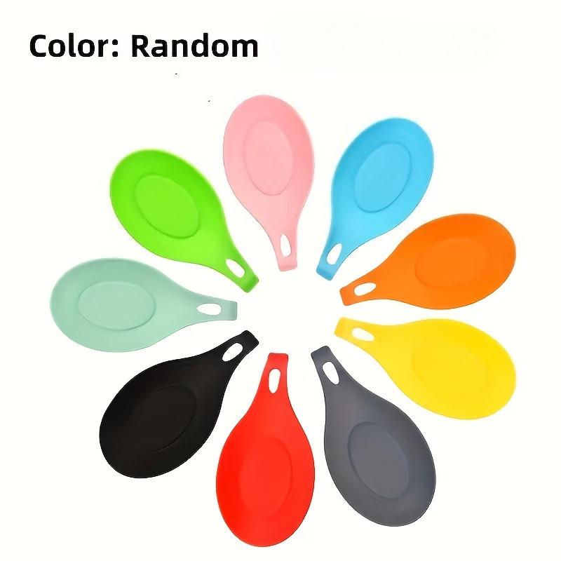 4Pcs Creative Silicone Taste Plate Spoon Pad Spoon Holder Spatula Soup Shell Pad Meal Kitchen Utensils