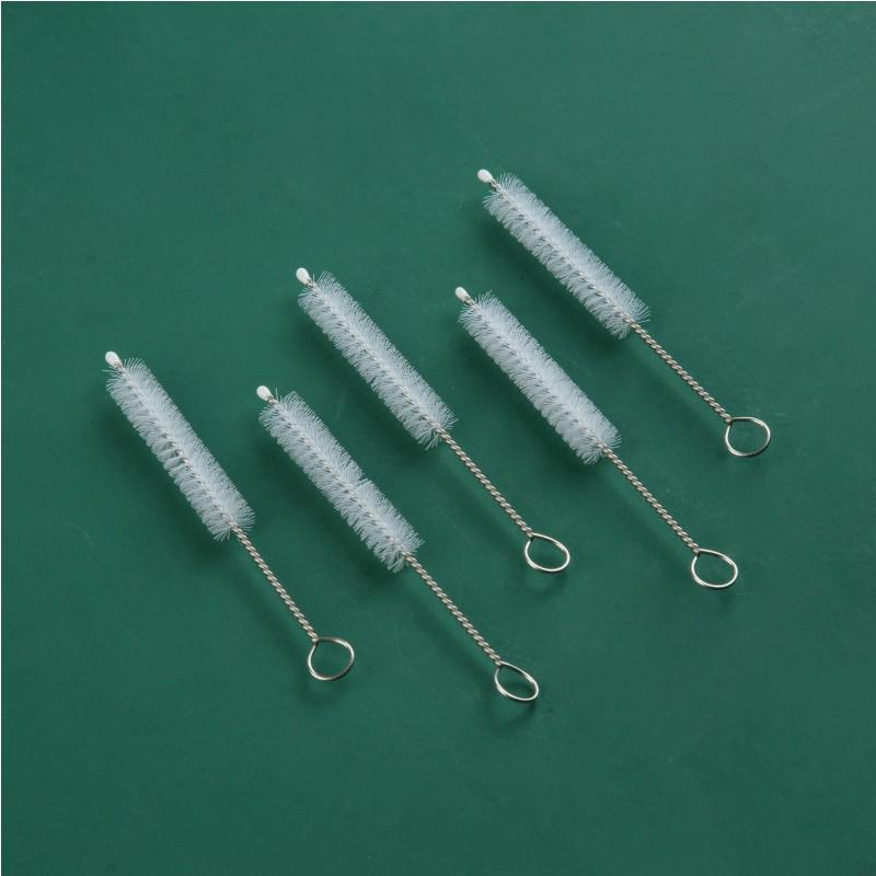 304 Stainless Steel Nylon Cleaning Brush for Baby Bottles & Test Tubes - Soft Spiral Bristles