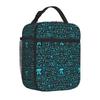 Bestselling Math Damask Letter Print Leakproof Lunch Bag Nursery Food Lunch Bag