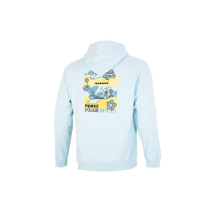 PUMA Downtown Sweatshirts Men's Sky Blue Hooded Moderate Regular 537753-30