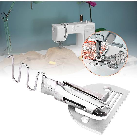 HEEPDD Sewing Machine Folder, Adjustable Double Fold Right Angle Bias Set Binding Attachment Folder for Lockstitch Sewing Machine(18mm) Presser Feet