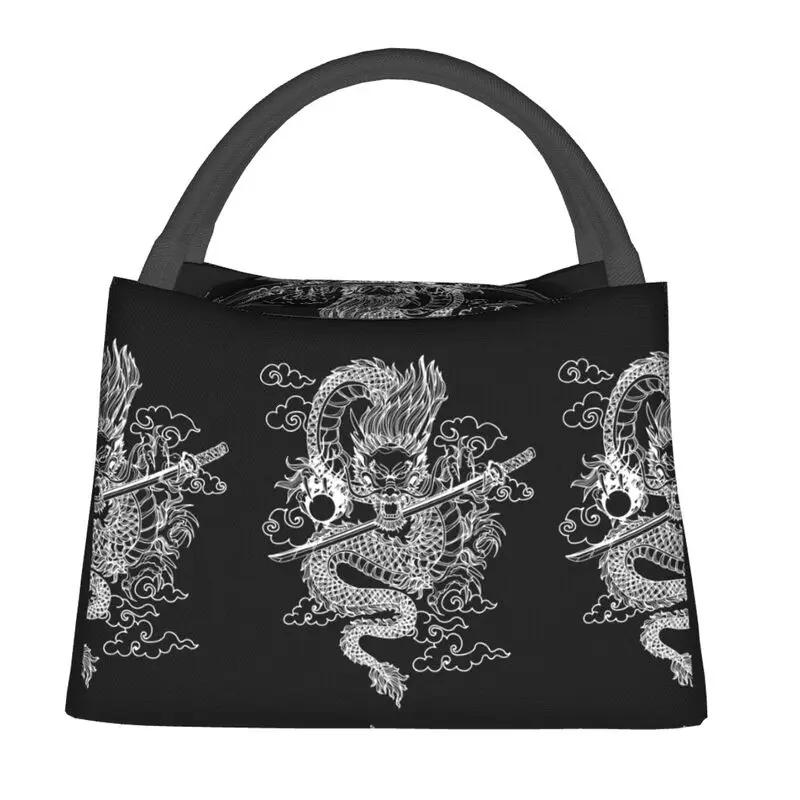 

Изготовленная на заказ китайская сумка для обеда с драконом для женщин, теплая, охладительная, изолированная, для офисных поездок 28x17x16CM бежевый