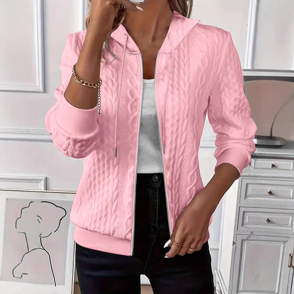 Spring Women's Slim High-end Women's Loose Hooded Slim Solid Color Sweatshirt