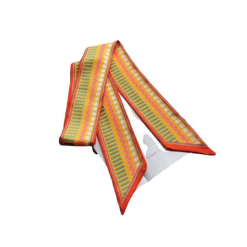 Hair Band Women Tie Hair Silk Scarf Silk Ribbon Headgear Internet Celebrity New Streamer French Long Silk Scarf Small Scarf Hair Strap