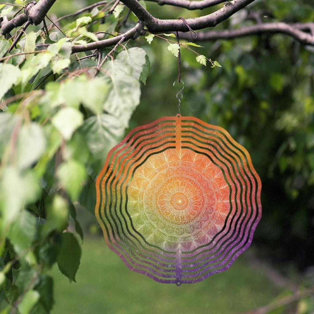10 Inch Hanging Wind Chime Outdoor Garden Decor with 360 Degree Hook Dynamic Design Perfect for Spring Summer Lawn Decoration Gift for Friends Family