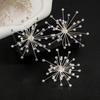 European and American Crystal Beaded Round Fireworks Ring Niche High-end Index Finger Ring Exaggerated Small Fresh Jewelry Women