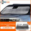 US Flag Pattern Sun Visor Reflective Window Sunshade for Jeep Grand Cherokee 22+