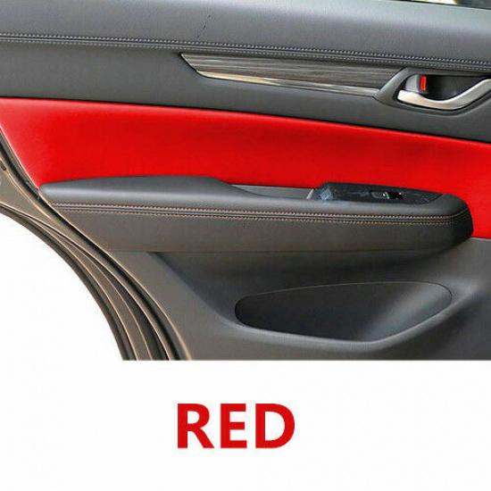 2xInner For Mazda CX-5 2017 2018 Door Handle Armrest Panels Micro Leather Cover