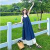 Dress New Women's Summer Dopamine Sweet Gentle Plaid Sling Vest Long Dress Design Sense Niche