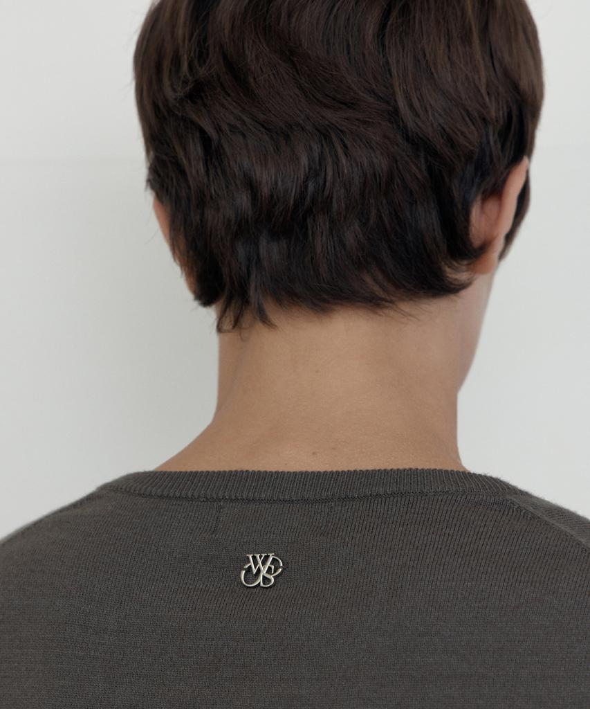 WEDNESDAY OASIS Washable Soft V-Neck Knit_Khaki Brown(Wcb6Kn104)