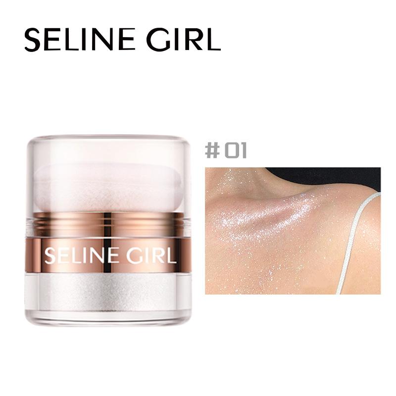 SELINE GIRL Fairy Highlight Pat Powder Face Body Whole Body Blush Grooming Powder Brightening Loose Powder