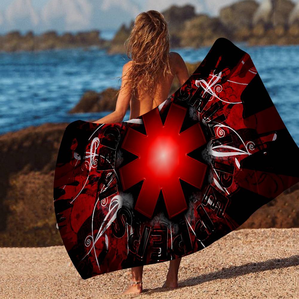Band R-Red Hot Chili Bath Towel Microfiber Soft Water Absorbing Breathable For Girl Kids Decorative Cartoon Beach Towel