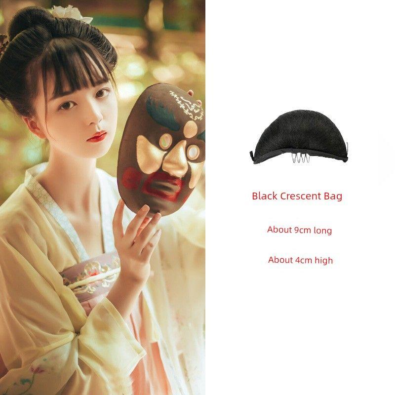 

Костюмный набор для волос Волосы Рог Селенодонт Сумка Китайский Древний Стиль Пучок волос Наращивание Легче всего для сочетания Костюм Феи Тан Моделирование Студийная съемка Black 9cm Crescent bag single