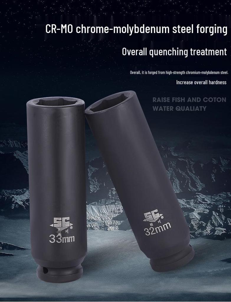 1-Inch Extra-Long Heavy-Duty Air Impact Wrench Socket