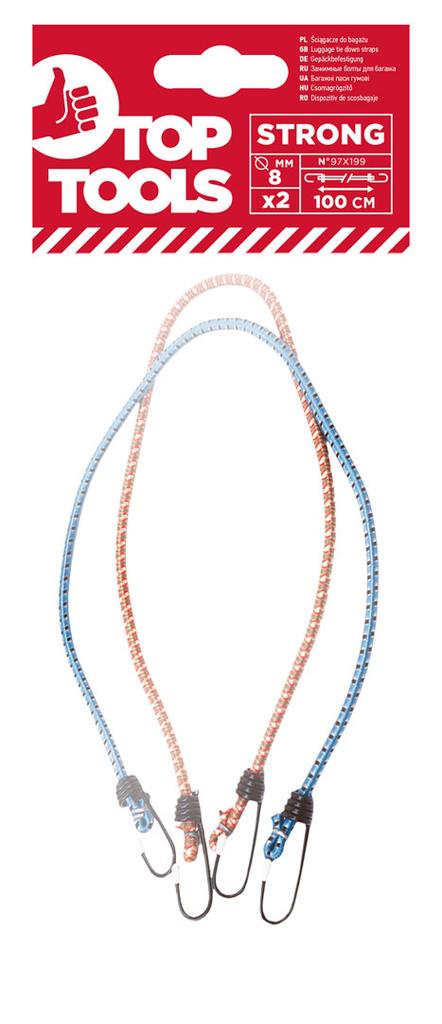 Elastic luggage straps 100 cm, 2 pcs.