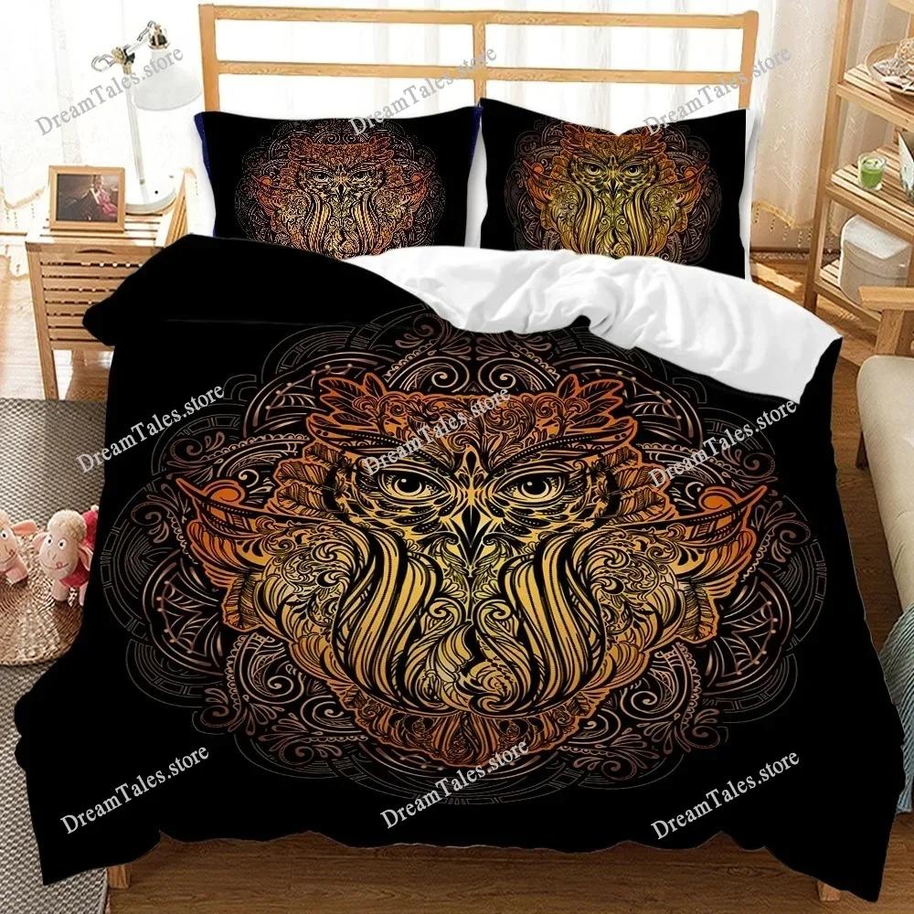 Bohemian Elephant Mandala Pattern Boho Style Duvet Cover Pillow Case Bedding Set Quilt Cover Double Bed Home Textile Luxury Gift