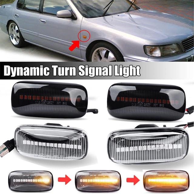 Neue 12V LED Seitenmarkierungs-Blinker Leuchten Auto Licht Zubehör für Nissan Skyline R34 Almera N15 N16 Pulsar Maxima QX Sunny G10