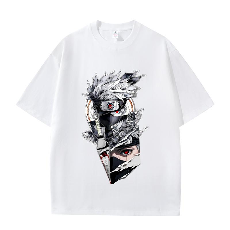 

New Summer Arrival Naruto Shippuden Kakashi Hatake Printed Pure Cotton TShirt Unisex Casual LooseFit and Stylish S
