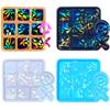 Silicone TicTacToe Mold Resin Game Casting Mould Holographic Chess Game Resin Mold XO Board Game Silicone Resin Mold Kit