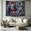 Colorado Avalanche Wall Tapestry Aesthetic Wall Hanging Printed Fabric Blanket Decorative Tapestries for Bedroom Living Room Home Decor