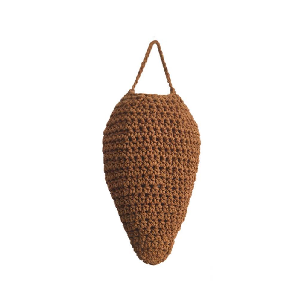 

New Outdoor Hanging Large Crochet Wasp Traps Cotton Portable Hornets Faux Wasp Nest Decoy Decoration for Patio and Eaves Outdoor