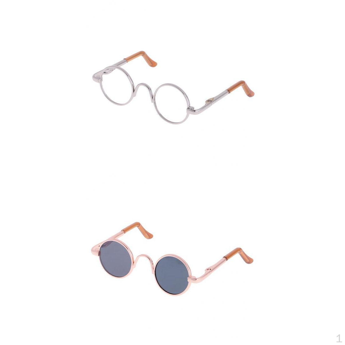 

1/3 Круглые очки хиппи для SD куклы Серебряные линзы