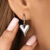 2PCS Stainless Steel Chic Heart Huggie Hoop Earrings Charm Gold Color Tarnish Free Trendy Fashion Jewelry for Women Bijoux