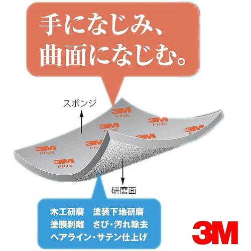 3M (3M) 3M Sponge Abrasive 5084 114X140mm #800-1000 Equivalent 10 Pieces