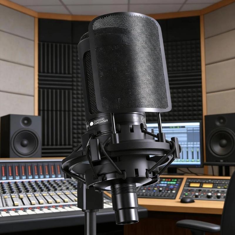 Professional Shock Mount For AT2020 AT2035 AT2050 Microphones With Double Suspension Isolation And Metal Construction