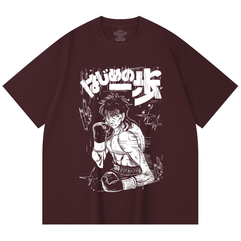 

230 Gsm 100% Cotton Hajime no Ippo V5 Ryo Print Unisex Heavy Cotton T Shirt 2XL