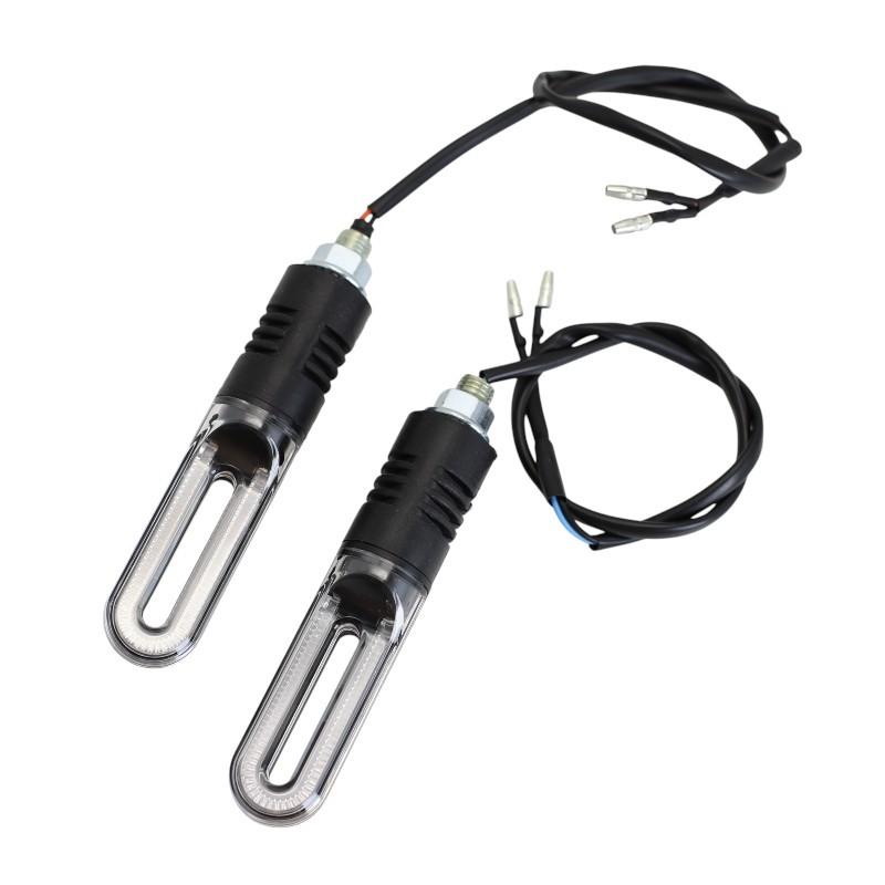 2PCS Motorcycle Turn Signal Lights Motorbike Lights Universal LED Motorbike Turning Indicators Daytime Running Waterproof 12V