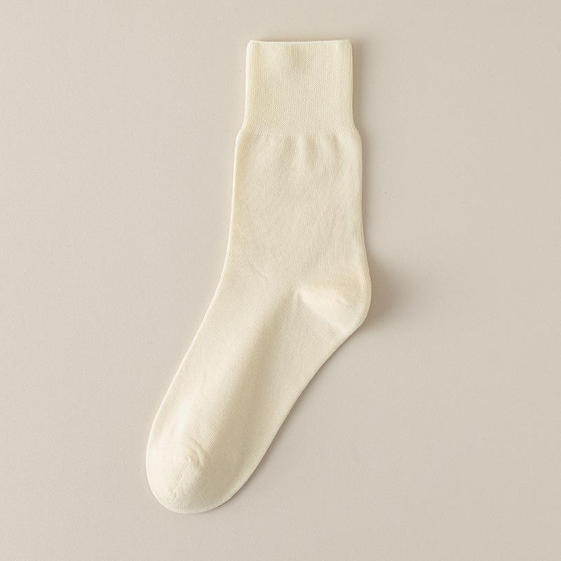 Women's Breathable Cotton Mid-Calf Socks - Spring/Summer, Sweat-Absorbent, Odor-Resistant, Candy Colors